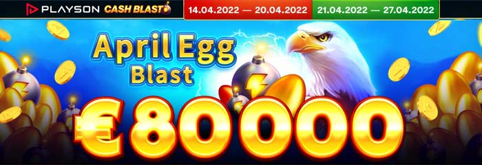 4月14日～27日 Playson Cash Blast - April Egg Blast- €80,000トーナメント