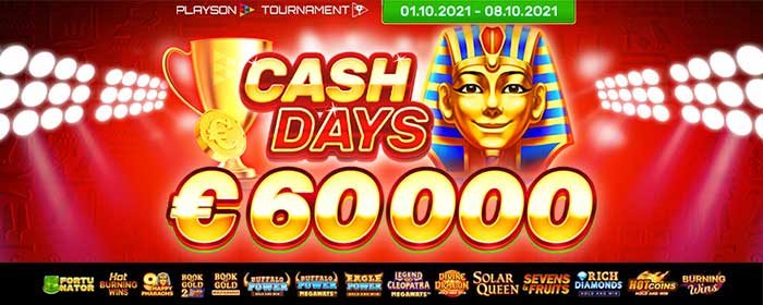 Playson Dash Days €60,000トーナメント