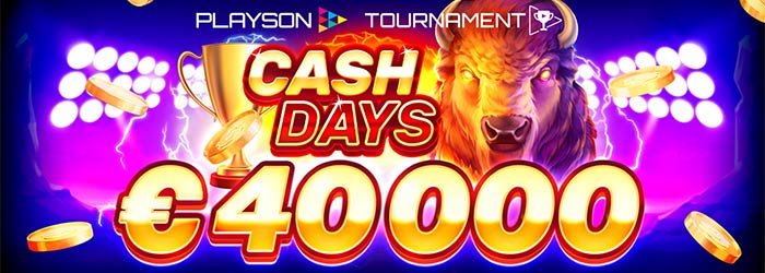 Playson社CASH DAYS€40000トーナメント