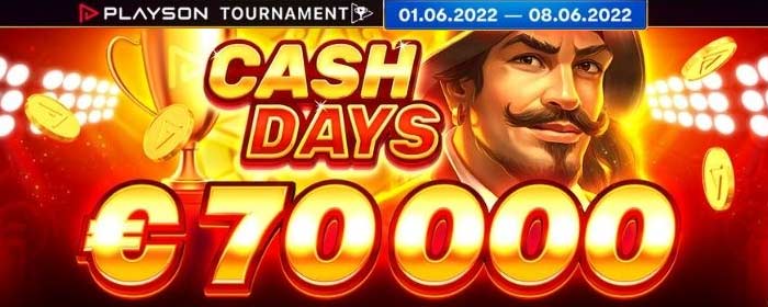 Playson Cash Days €70,000トーナメント