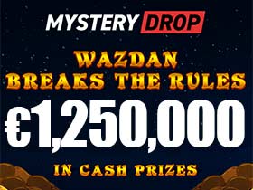 Wazdan Mystery Drop 抽選会€1,250,000