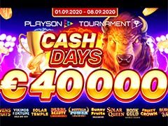 Playson社CASH DAYS€40000キャンペーン